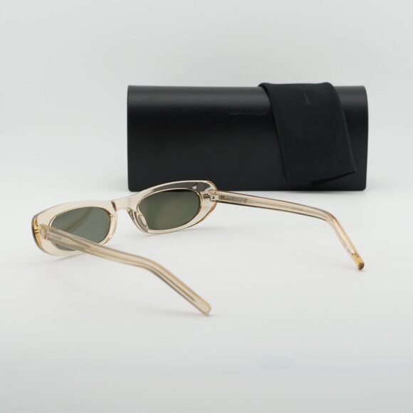 Saint Laurent SL557 SHADE 004 Oval Sunglasses - Transparent Nude\\Grey main image 5